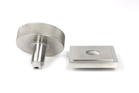From The Anvil - Satin Marine SS (316) Brompton Centre Door Knob (Square) | Sku. 46773 | Trade Door Handles.