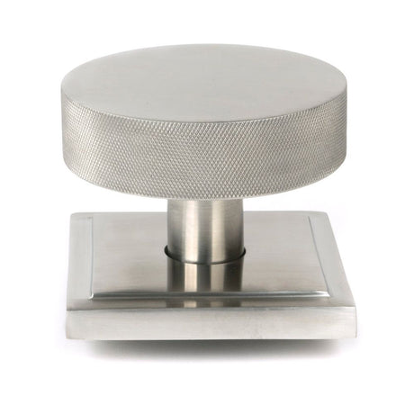 From The Anvil - Satin Marine SS (316) Brompton Centre Door Knob (Square) | Sku. 46773 | Trade Door Handles.