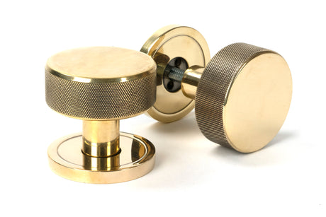 From The Anvil - Aged Brass Brompton Mortice/Rim Knob Set (Plain) | Sku. 46774 | Trade Door Handles.