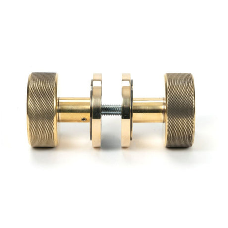 From The Anvil - Aged Brass Brompton Mortice/Rim Knob Set (Art Deco) | Sku. 46775 | Trade Door Handles.