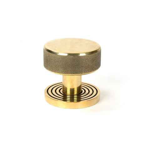 From The Anvil - Aged Brass Brompton Mortice/Rim Knob Set (Beehive) | Sku. 46776 | Trade Door Handles.