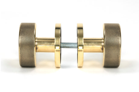 From The Anvil - Aged Brass Brompton Mortice/Rim Knob Set (Beehive) | Sku. 46776 | Trade Door Handles.