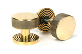 From The Anvil - Aged Brass Brompton Mortice/Rim Knob Set (Beehive) | Sku. 46776 | Trade Door Handles.