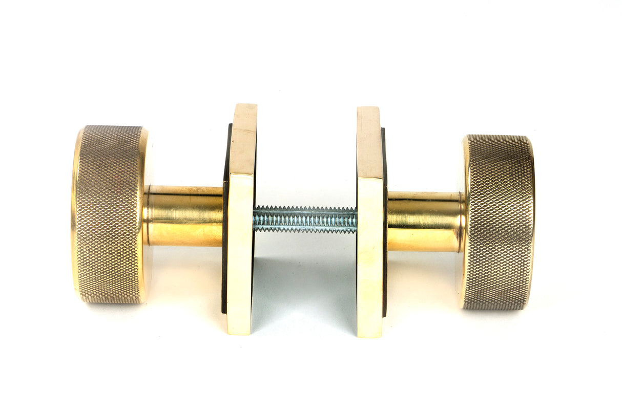 From The Anvil - Aged Brass Brompton Mortice/Rim Knob Set (Square) | Sku. 46777 | Trade Door Handles.