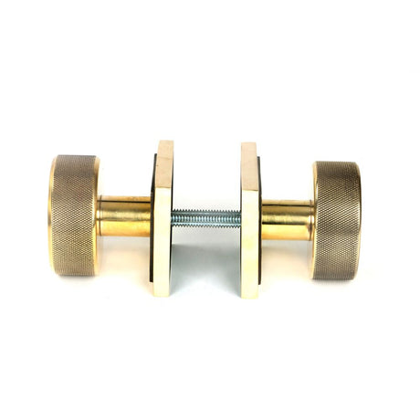From The Anvil - Aged Brass Brompton Mortice/Rim Knob Set (Square) | Sku. 46777 | Trade Door Handles.