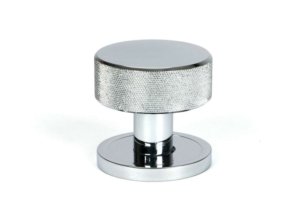 From The Anvil - Polished Chrome Brompton Mortice/Rim Knob Set (Plain) | Sku. 46778 | Trade Door Handles.