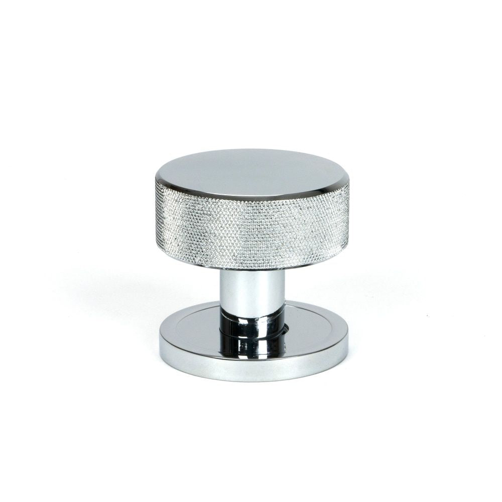 From The Anvil - Polished Chrome Brompton Mortice/Rim Knob Set (Plain) | Sku. 46778 | Trade Door Handles.