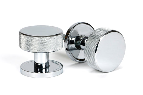 From The Anvil - Polished Chrome Brompton Mortice/Rim Knob Set (Plain) | Sku. 46778 | Trade Door Handles.