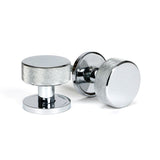 From The Anvil - Polished Chrome Brompton Mortice/Rim Knob Set (Plain) | Sku. 46778 | Trade Door Handles.