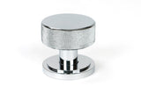 From The Anvil - Polished Chrome Brompton Mortice/Rim Knob Set (Art Deco) | Sku. 46779 | Trade Door Handles.