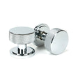 From The Anvil - Polished Chrome Brompton Mortice/Rim Knob Set (Art Deco) | Sku. 46779 | Trade Door Handles.