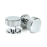 From The Anvil - Polished Chrome Brompton Mortice/Rim Knob Set (Art Deco) | Sku. 46779 | Trade Door Handles.