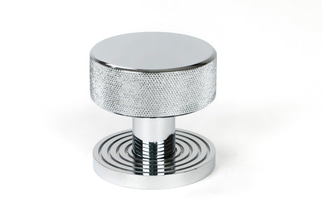 From The Anvil - Polished Chrome Brompton Mortice/Rim Knob Set (Beehive) | Sku. 46780 | Trade Door Handles.