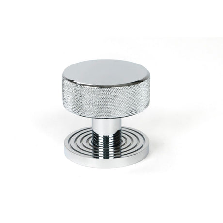 From The Anvil - Polished Chrome Brompton Mortice/Rim Knob Set (Beehive) | Sku. 46780 | Trade Door Handles.