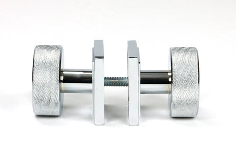 From The Anvil - Polished Chrome Brompton Mortice/Rim Knob Set (Square) | Sku. 46781 | Trade Door Handles.