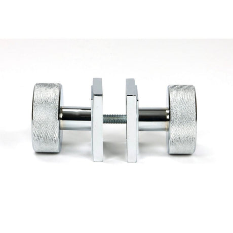 From The Anvil - Polished Chrome Brompton Mortice/Rim Knob Set (Square) | Sku. 46781 | Trade Door Handles.