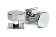 From The Anvil - Polished Chrome Brompton Mortice/Rim Knob Set (Square) | Sku. 46781 | Trade Door Handles.