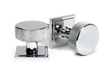 From The Anvil - Polished Chrome Brompton Mortice/Rim Knob Set (Square) | Sku. 46781 | Trade Door Handles.