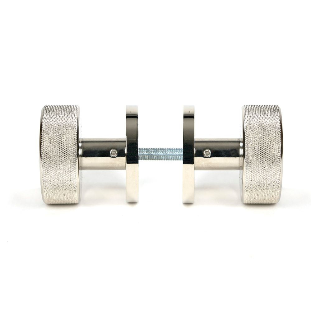 From The Anvil - Polished Nickel Brompton Mortice/Rim Knob Set (Plain) | Sku. 46782 | Trade Door Handles.