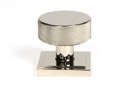 From The Anvil - Polished Nickel Brompton Mortice/Rim Knob Set (Square) | Sku. 46785 | Trade Door Handles.