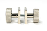 From The Anvil - Polished Nickel Brompton Mortice/Rim Knob Set (Square) | Sku. 46785 | Trade Door Handles.
