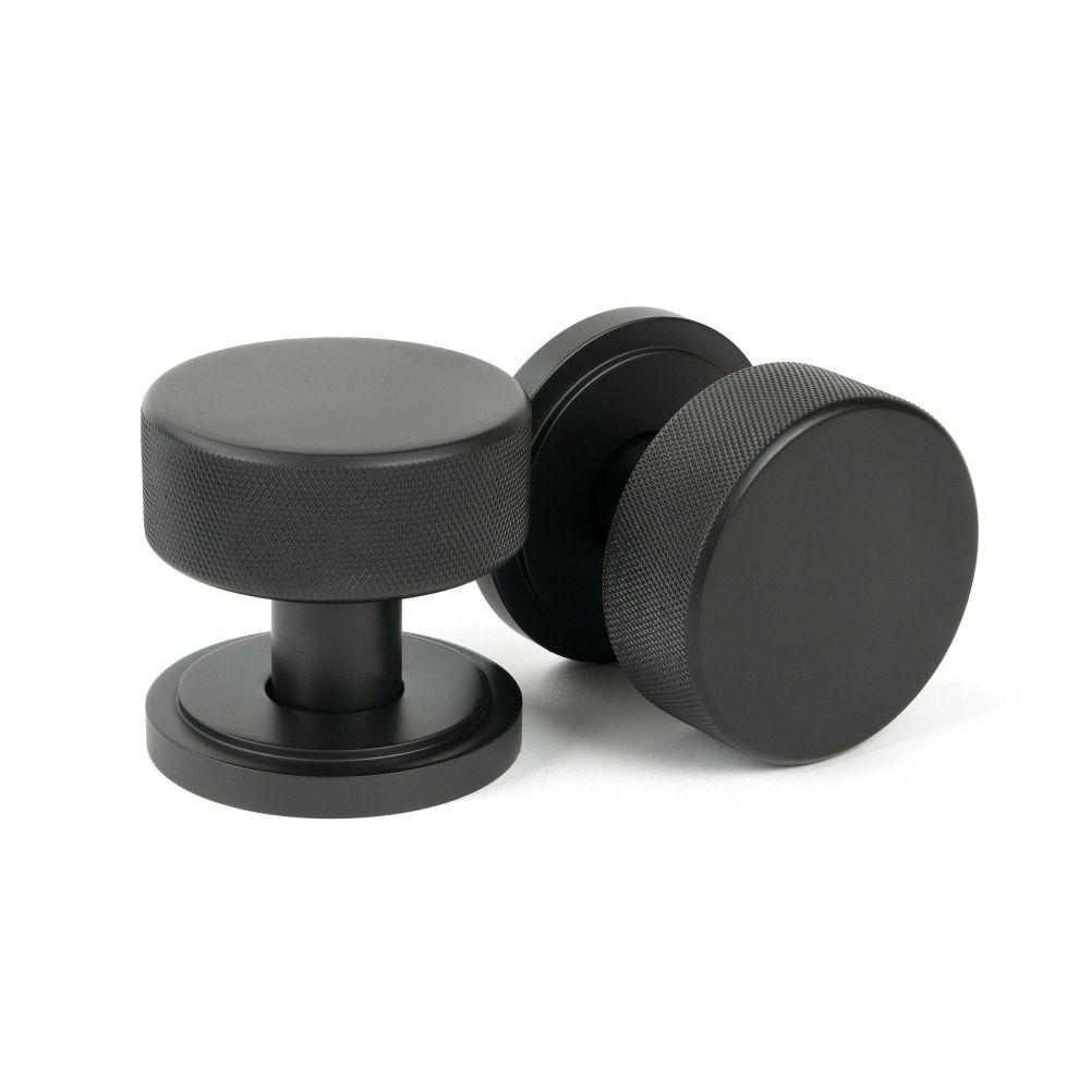 From The Anvil - Aged Bronze Brompton Mortice/Rim Knob Set (Art Deco) | Sku. 46787 | Trade Door Handles.