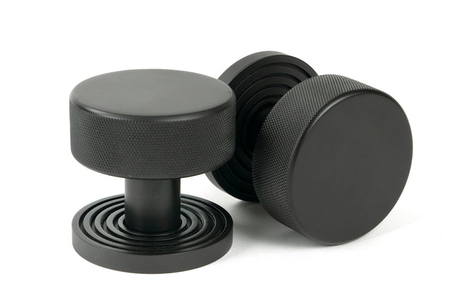 From The Anvil - Aged Bronze Brompton Mortice/Rim Knob Set (Beehive) | Sku. 46788 | Trade Door Handles.