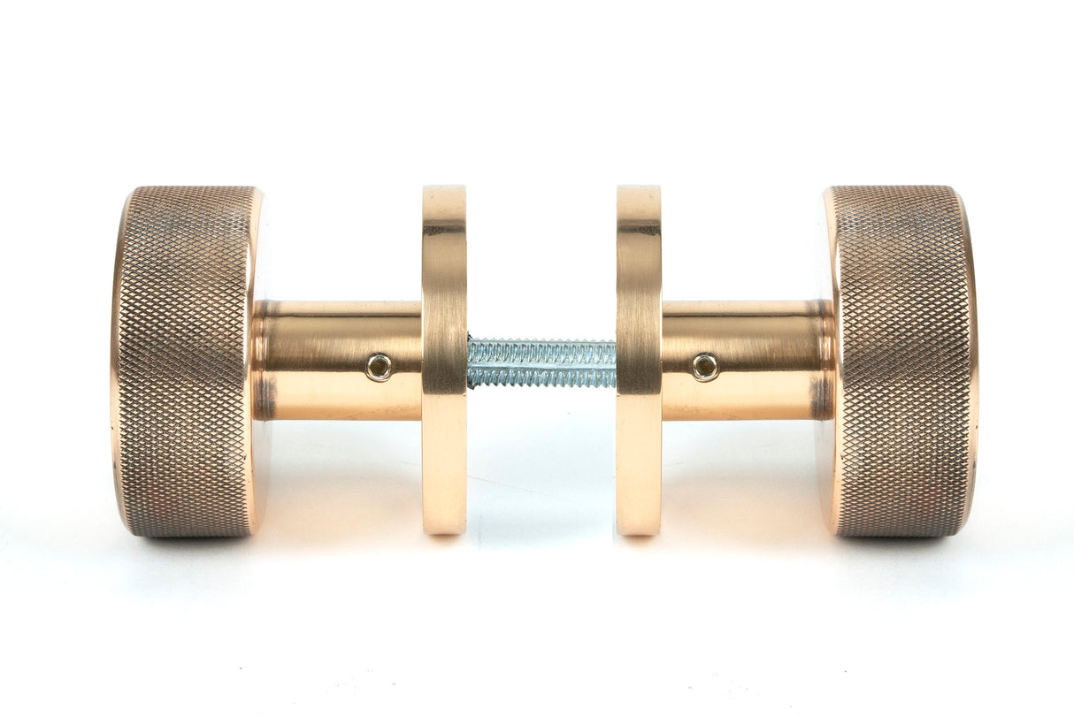 From The Anvil - Polished Bronze Brompton Mortice/Rim Knob Set (Plain) | Sku. 46790 | Trade Door Handles.
