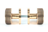 From The Anvil - Polished Bronze Brompton Mortice/Rim Knob Set (Plain) | Sku. 46790 | Trade Door Handles.