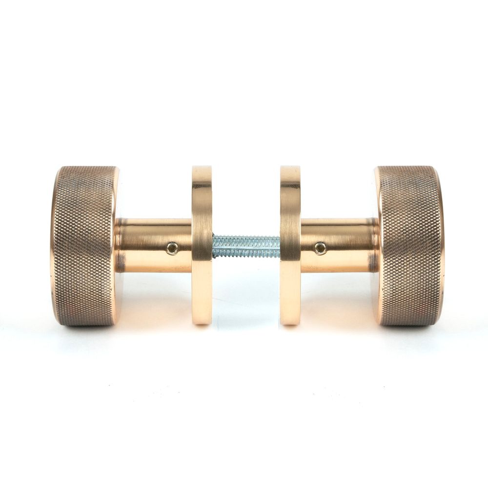 From The Anvil - Polished Bronze Brompton Mortice/Rim Knob Set (Plain) | Sku. 46790 | Trade Door Handles.