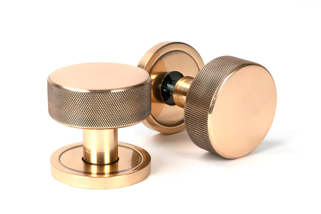 From The Anvil - Polished Bronze Brompton Mortice/Rim Knob Set (Plain) | Sku. 46790 | Trade Door Handles.