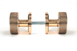 From The Anvil - Polished Bronze Brompton Mortice/Rim Knob Set (Art Deco) | Sku. 46791 | Trade Door Handles.