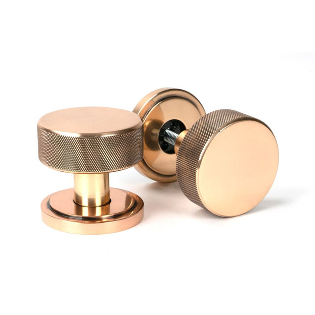 From The Anvil - Polished Bronze Brompton Mortice/Rim Knob Set (Art Deco) | Sku. 46791 | Trade Door Handles.