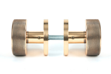 From The Anvil - Polished Bronze Brompton Mortice/Rim Knob Set (Beehive) | Sku. 46792 | Trade Door Handles.