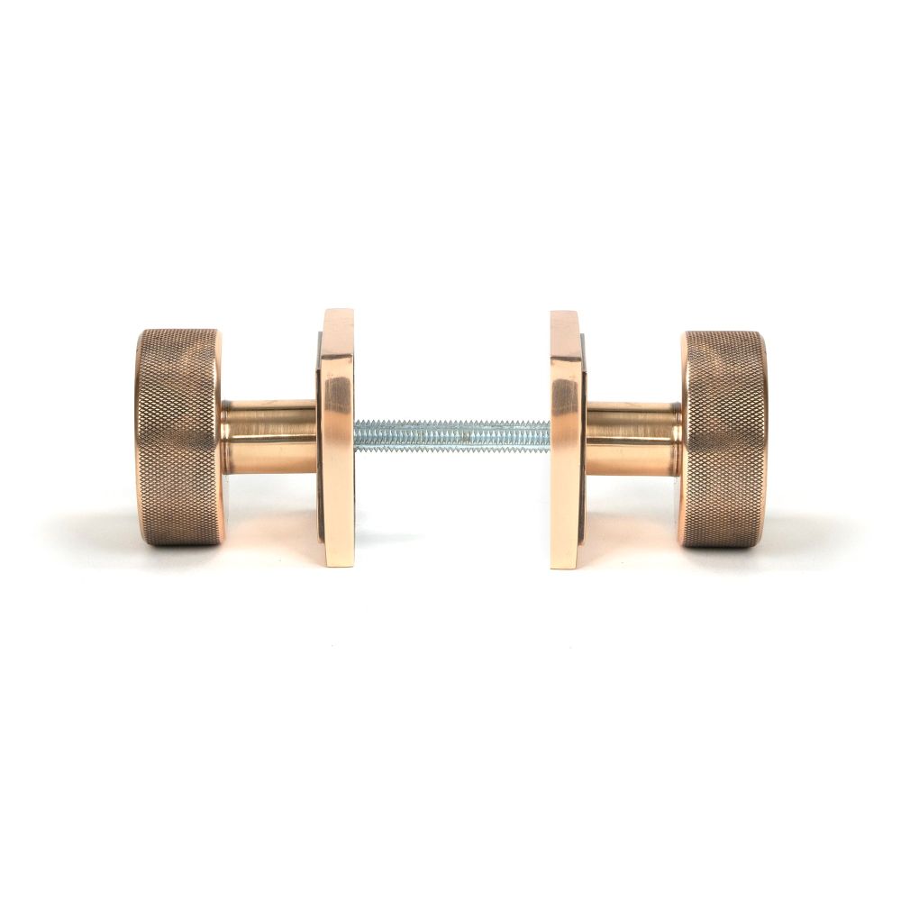 From The Anvil - Polished Bronze Brompton Mortice/Rim Knob Set (Square) | Sku. 46793 | Trade Door Handles.