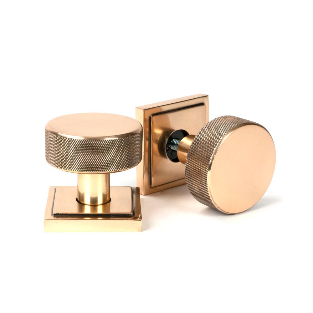 From The Anvil - Polished Bronze Brompton Mortice/Rim Knob Set (Square) | Sku. 46793 | Trade Door Handles.