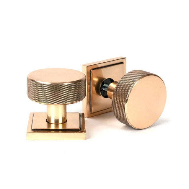 From The Anvil - Polished Bronze Brompton Mortice/Rim Knob Set (Square) | Sku. 46793 | Trade Door Handles.