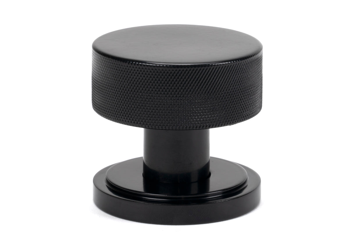 From The Anvil - Black Brompton Mortice/Rim Knob Set (Art Deco) | Sku. 46795 | Trade Door Handles.
