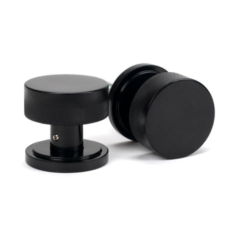From The Anvil - Black Brompton Mortice/Rim Knob Set (Art Deco) | Sku. 46795 | Trade Door Handles.