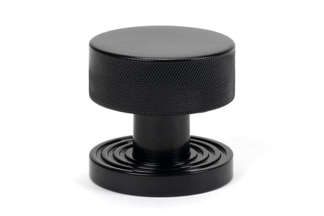 From The Anvil - Black Brompton Mortice/Rim Knob Set (Beehive) | Sku. 46796 | Trade Door Handles.