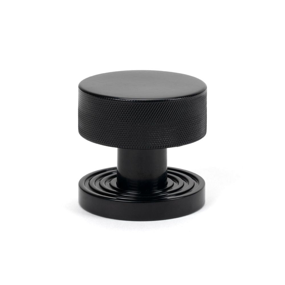 From The Anvil - Black Brompton Mortice/Rim Knob Set (Beehive) | Sku. 46796 | Trade Door Handles.