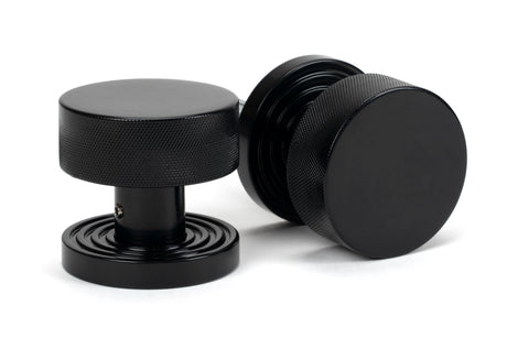 From The Anvil - Black Brompton Mortice/Rim Knob Set (Beehive) | Sku. 46796 | Trade Door Handles.