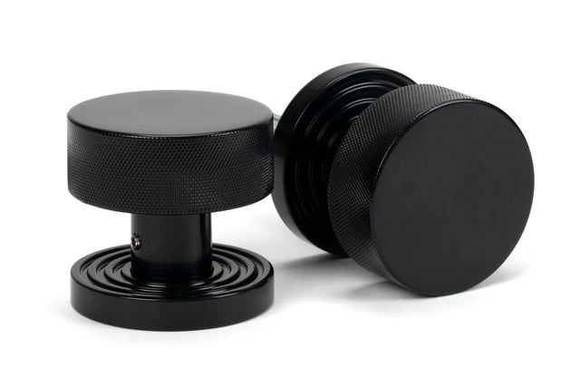 From The Anvil - Black Brompton Mortice/Rim Knob Set (Beehive) | Sku. 46796 | Trade Door Handles.