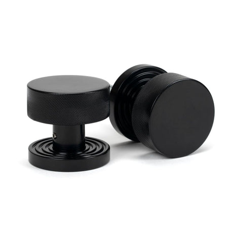 From The Anvil - Black Brompton Mortice/Rim Knob Set (Beehive) | Sku. 46796 | Trade Door Handles.