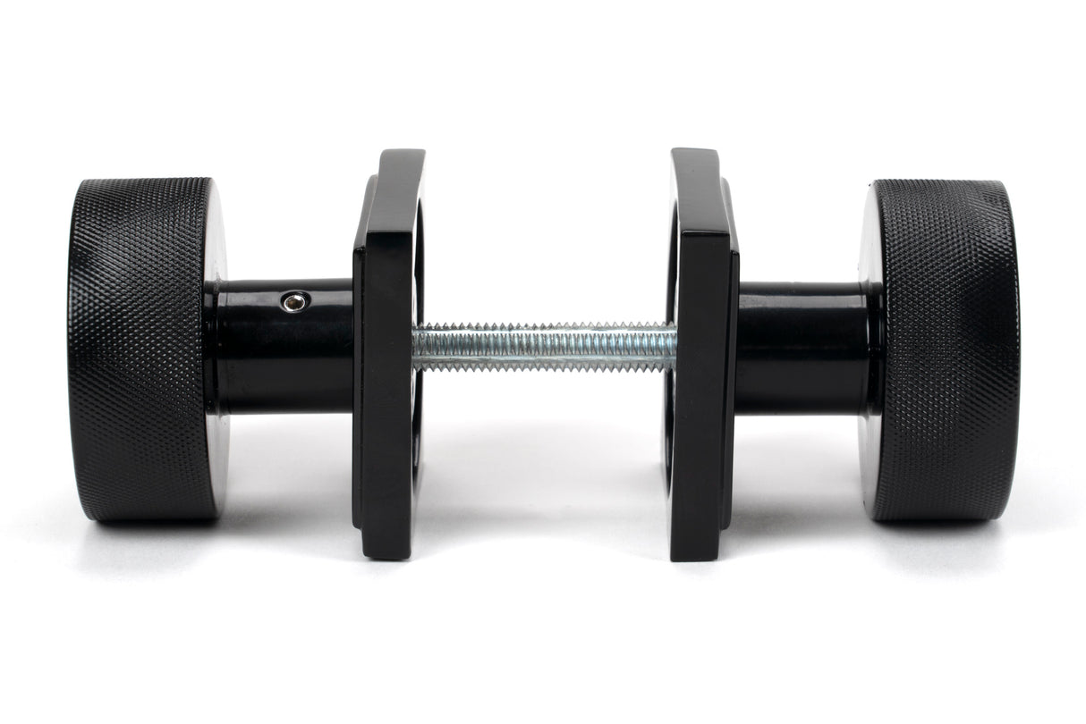 From The Anvil - Black Brompton Mortice/Rim Knob Set (Square) | Sku. 46797 | Trade Door Handles.