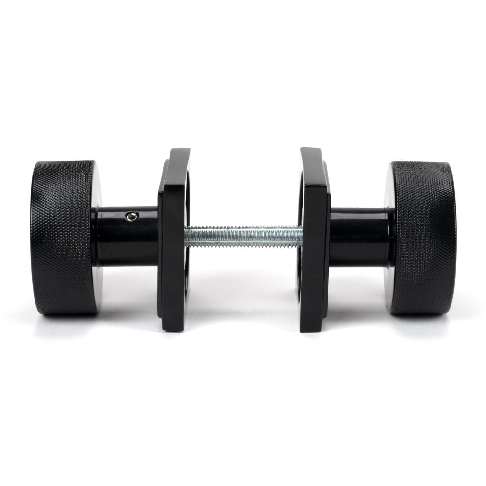 From The Anvil - Black Brompton Mortice/Rim Knob Set (Square) | Sku. 46797 | Trade Door Handles.