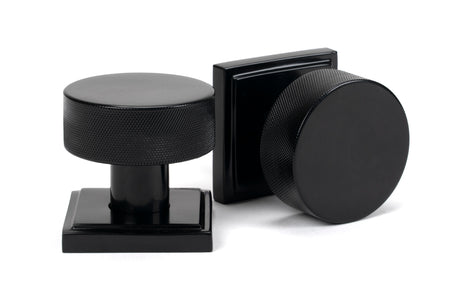 From The Anvil - Black Brompton Mortice/Rim Knob Set (Square) | Sku. 46797 | Trade Door Handles.