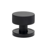 From The Anvil - Matt Black Brompton Mortice/Rim Knob Set (Plain) | Sku. 46798 | Trade Door Handles.