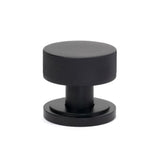 From The Anvil - Matt Black Brompton Mortice/Rim Knob Set (Art Deco) | Sku. 46799 | Trade Door Handles.