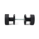 From The Anvil - Matt Black Brompton Mortice/Rim Knob Set (Art Deco) | Sku. 46799 | Trade Door Handles.